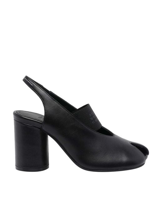 MM6 by Maison Margiela Black Anatomic Numeric Slingback