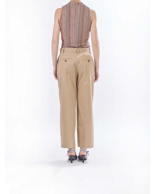 Paul Smith Natural Cotton Twill Trousers