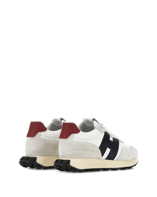 Hogan White H601 Leather Sneakers for men