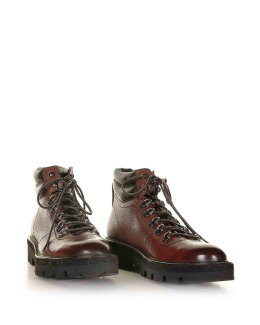 Neil Barrett Brown Leather Boots for men