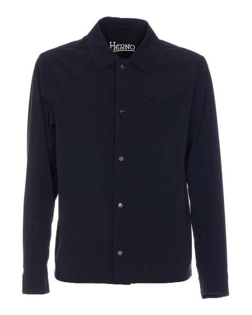 Herno Blue Shirt Jacket for men