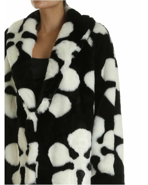 McQ Alexander McQueen Black Eco-Fur Coat