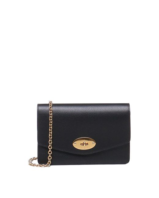 Mulberry Black Bag With Chain Shoulder Strap