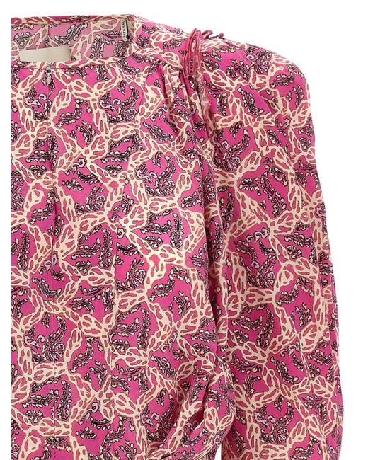 Isabel Marant Red Zagra Blouse