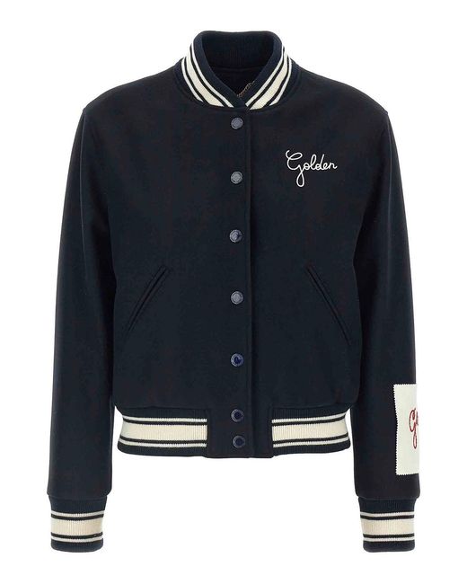 Golden Goose Deluxe Brand Blue Dirce' Bomber Jacket