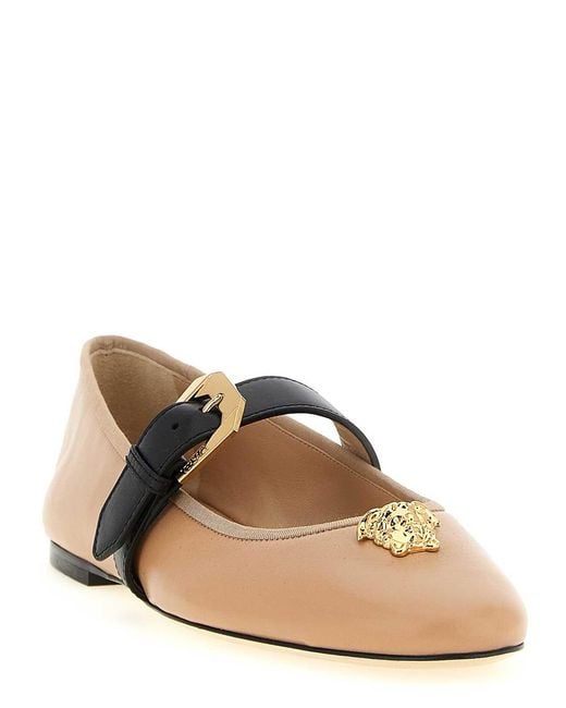 Versace White Ballet Flats