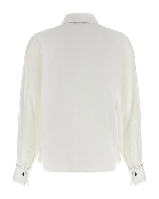 Peserico White Stretch Cotton Shirt