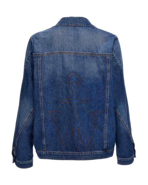J.W. Anderson Blue Twisted Workwear Denim Jacket for men