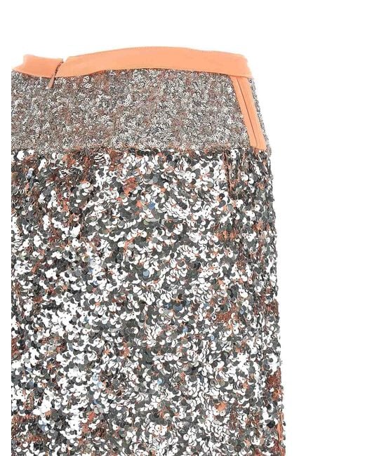 Rabanne Gray Sequin Skirt