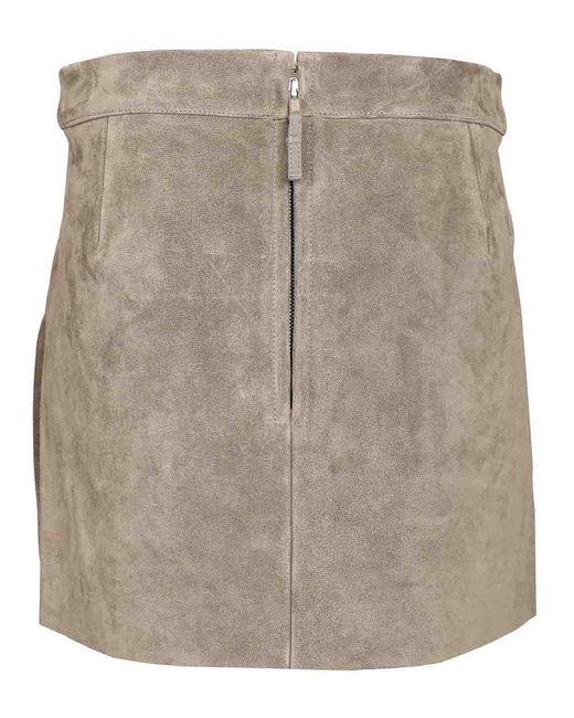 Rick Owens Natural Fog Cut Miniskirt