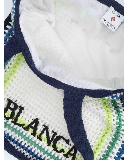 Casablanca Blue Logo Tote Bag for men