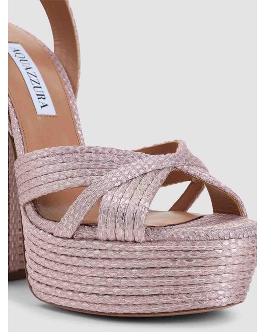 Aquazzura Pink Sundace Sandals