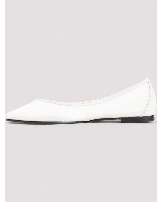 Jacquemus White Ovalo Ballerinas