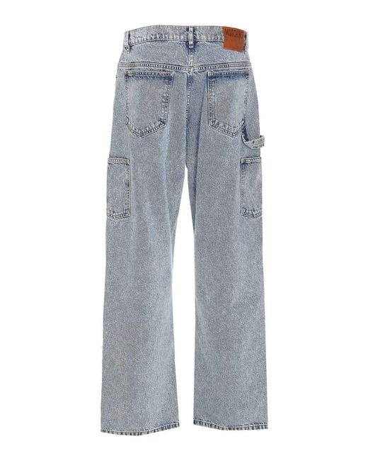 Moschino Gray Denim Jeans Frontal Button And Zip for men