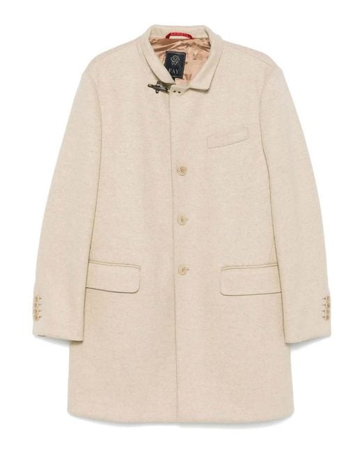 Fay Natural New Duty Coat for men