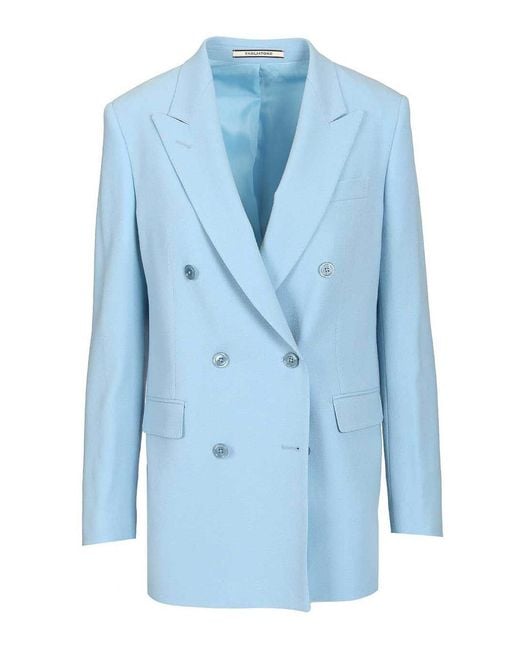 Tagliatore Blue Oversized Blazer