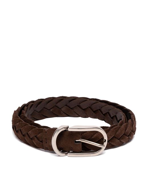 Brunello Cucinelli Brown Leather Belt for men