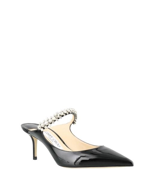 Jimmy Choo White Bing Patent Leather Slingbacks