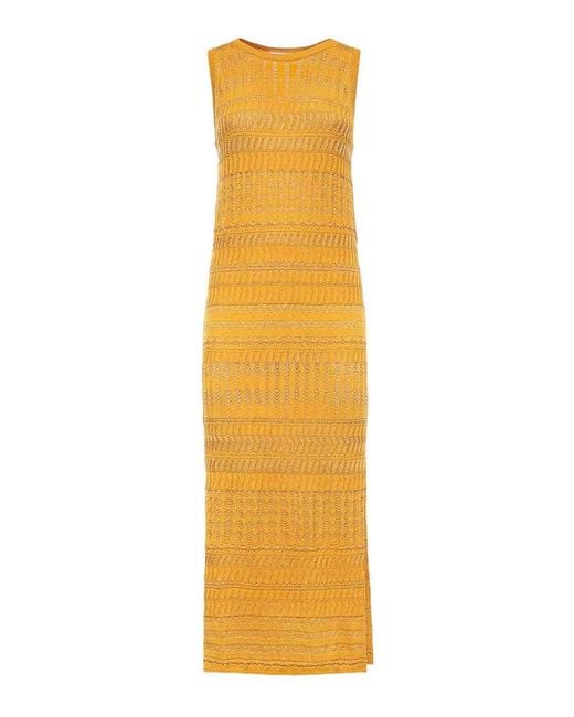 Akep Yellow Long Knitted Dress