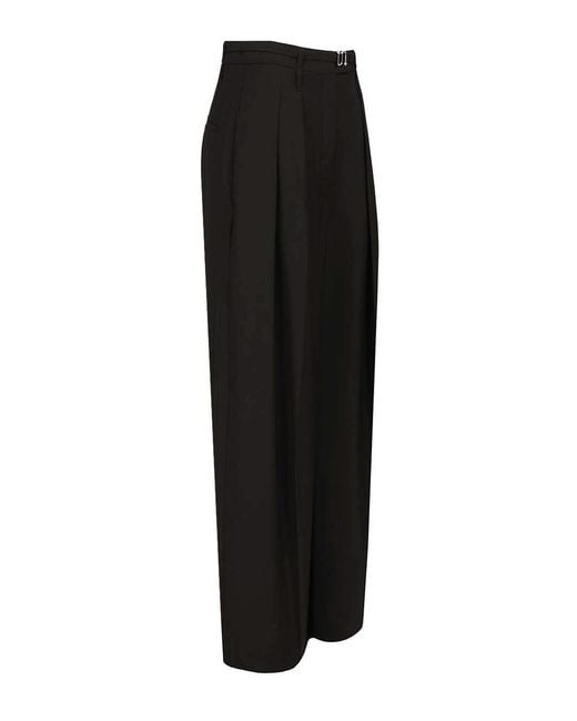 Sportmax Black Wide-Leg Trousers