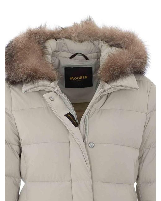 Moorer Gray Ivory Zagara Parka