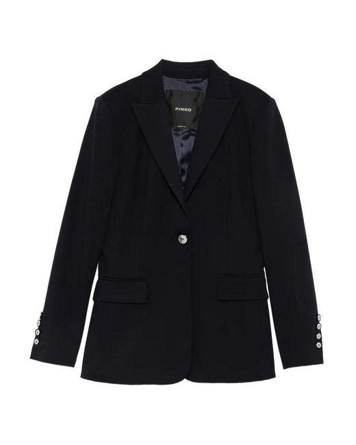 Pinko Blue New Signum Dark Fabric Stitch Jacket