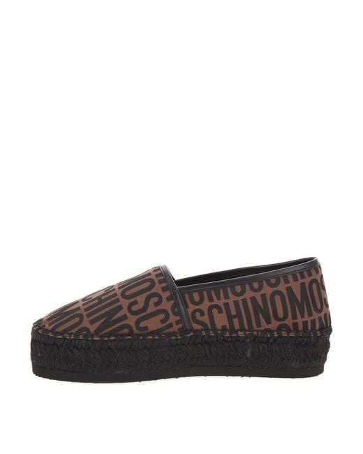 Moschino Gray Logo Espadrillas