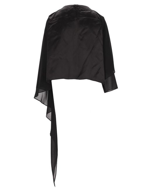 MM6 by Maison Margiela Black Long-Sleeved Top