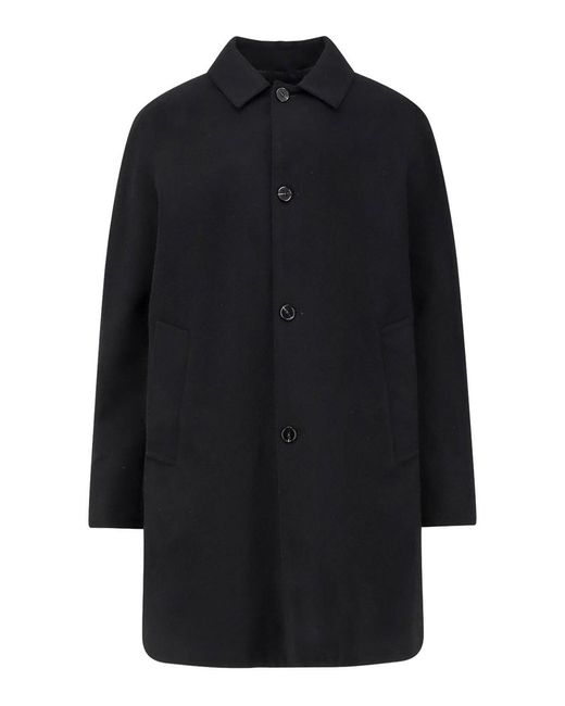 Paltò Blue Cantuccio Felt Wool Coat With Padded Lining for men