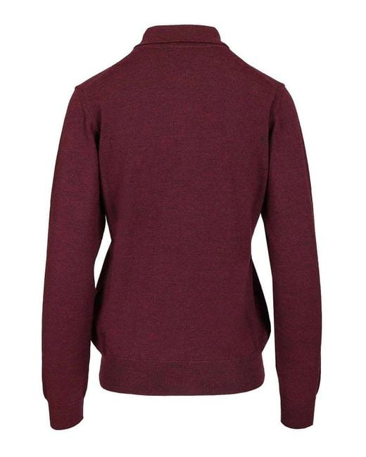 Etro Purple Wool Polo Shirt