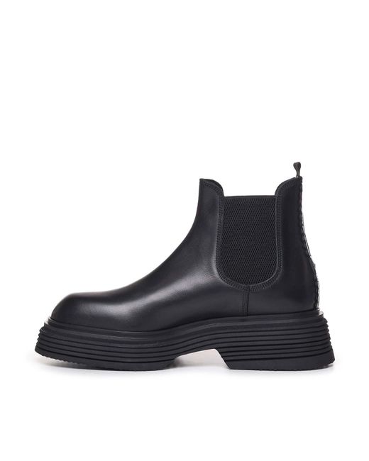 THE ANTIPODE Black Leather Boots for men