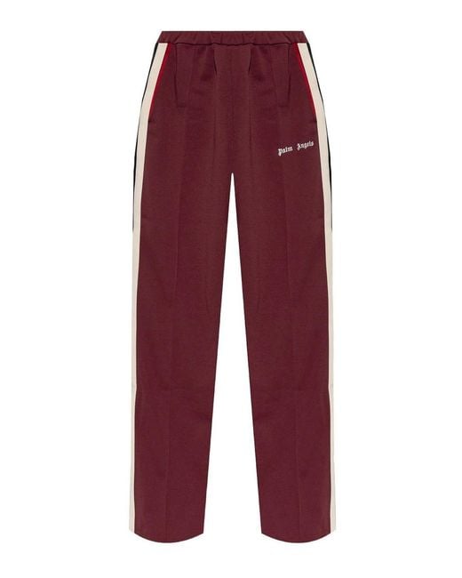 Palm Angels Red Burgundy Track Pants