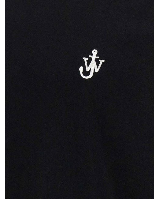 J.W. Anderson Black J.W.Anderson 'Anchor Embroidery' T-Shirt for men