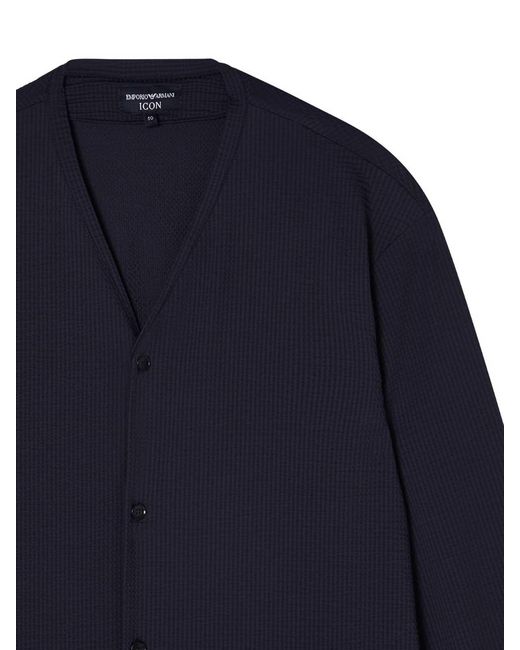Emporio Armani Blue Neck Shirt for men