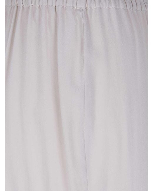 Rossopuro Gray Long Silk Trousers