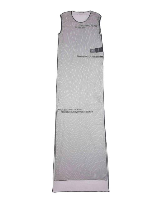 ann demeulemeester grey dress Ann Demeulemeester Gray Pinstripe Deconstructed Trench Vest Dress Cardigan 38 M