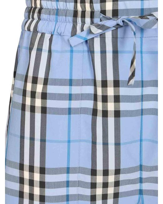 Burberry Blue Cotton Bottoms