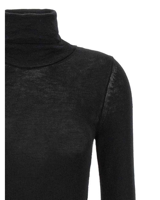Tom Ford Black Silk Cashmere Turtleneck Sweater