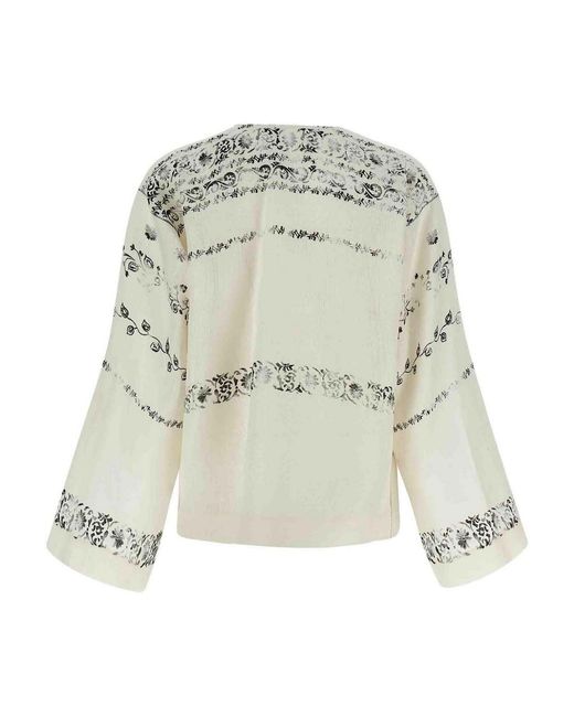 Alberta Ferretti White 'Fortuny' Shirt