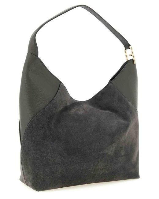 Furla Black Lara Large Shoulder Bag