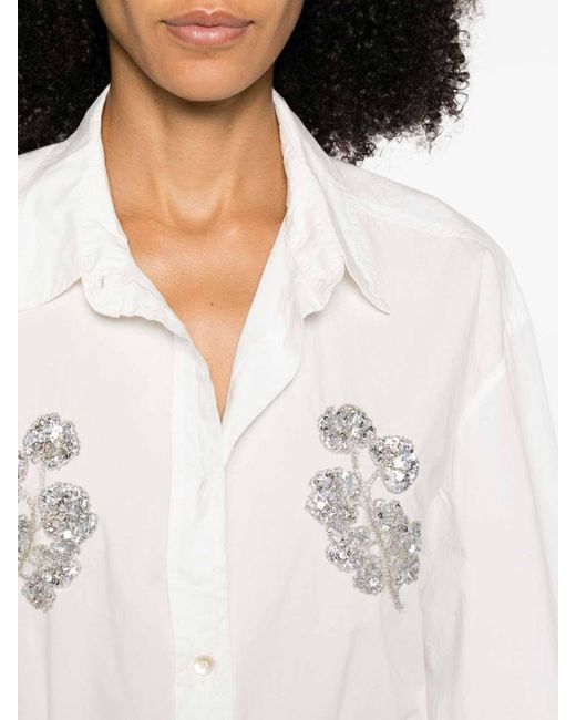 Forte Forte White Embroidered Cotton Shirt