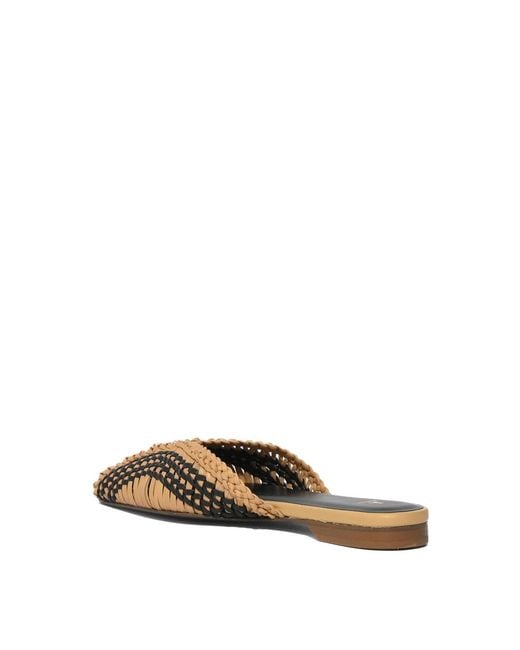 Patrizia Pepe Brown Handcrafted Minimal Shape Leather Mules