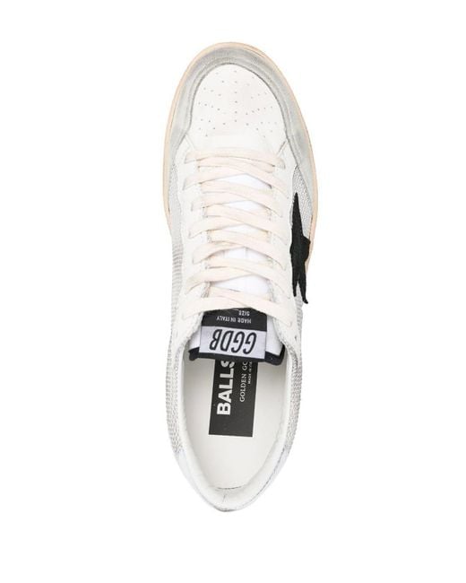 Golden Goose Deluxe Brand White Ball Star Net Upper Suede Star Laminated Heel Sneakers for men