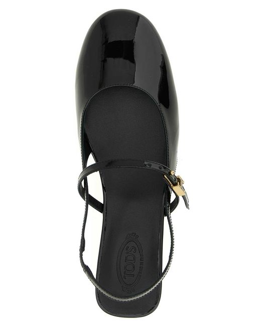 Tod's Black Patent Ballet Flats