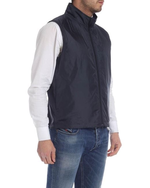 Aspesi Blue Vernes Padded Waistcoat for men