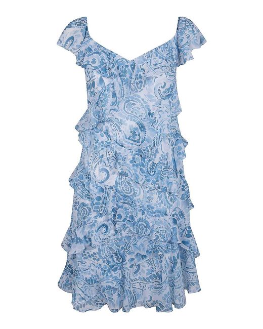 Ralph Lauren Blue Woven Mini Dress
