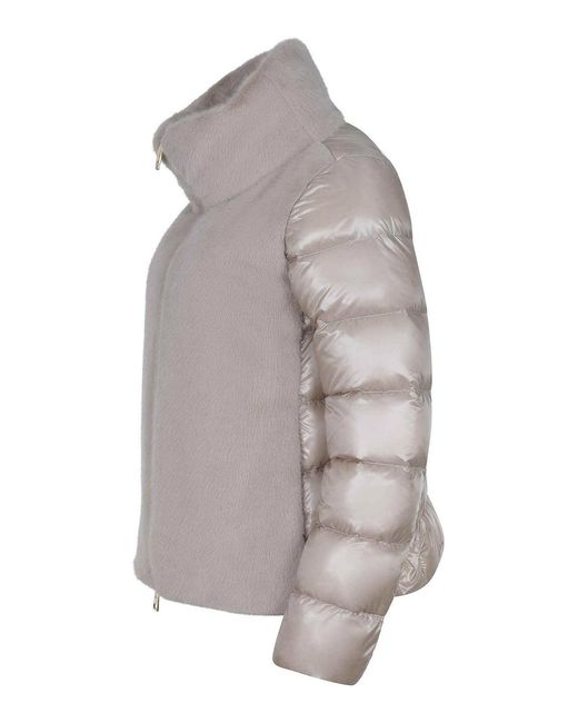 Herno Gray Down Jacket Made Of Ultralight Nylon