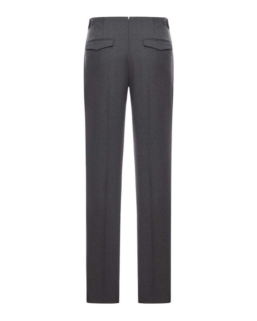 Incotex Gray Tailored Wool Trousers for men