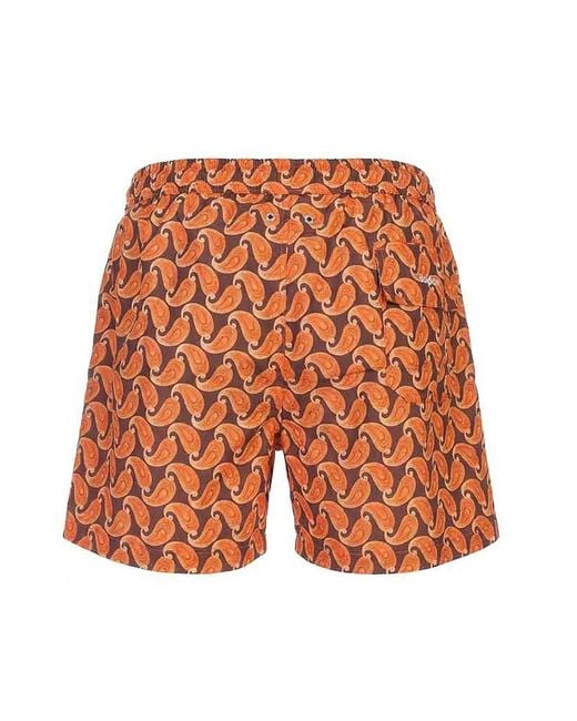Kiton Orange Swimsuit for men