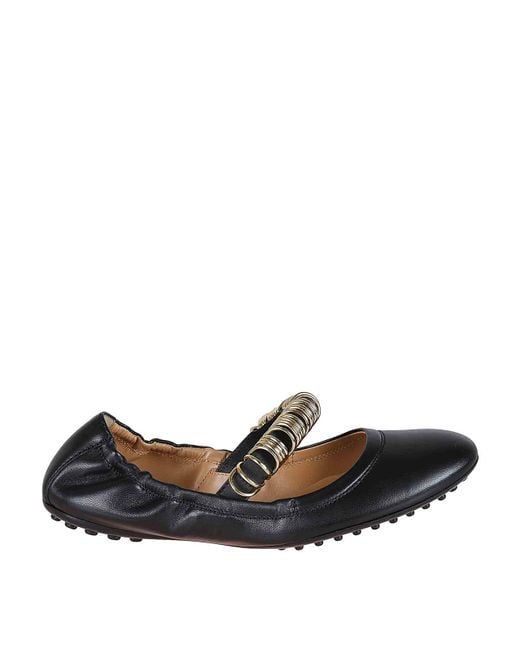 Tod's Black Dancer With Leather Upper